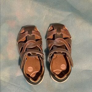 Stride Rite Tan and Brown Kids Sandals